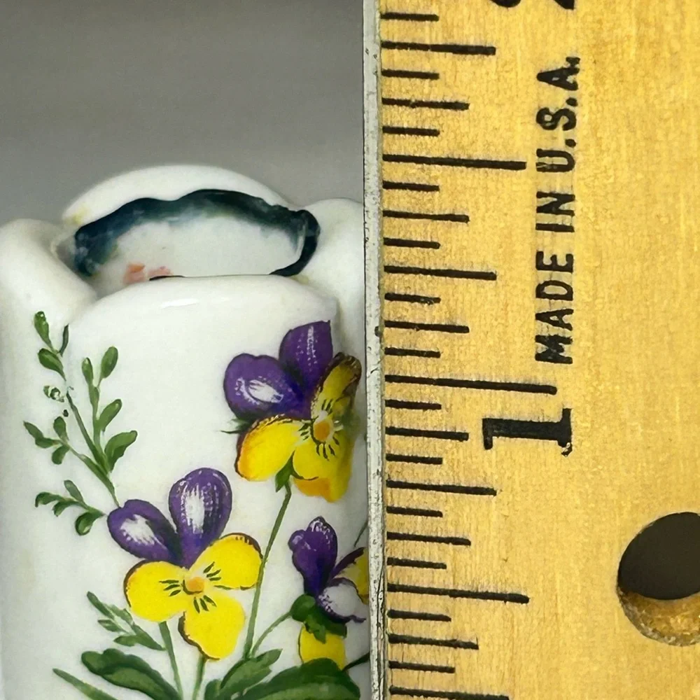 6 Mini Floral Ceramic Candle Candlestick Holders By Funny Design West‎ Germany